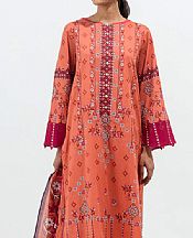 Coral Lawn Suit (2 Pcs)- Pakistani Designer Lawn Dress