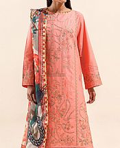 Beechtree Peachy Pink Lawn Suit (2 pcs)- Pakistani Designer Lawn Suits