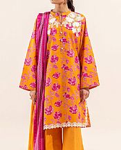 Beechtree Carrot Orange Lawn Suit (2 pcs)- Pakistani Designer Lawn Suits