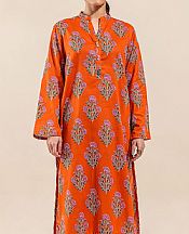 Beechtree Bright Orange Lawn Suit (2 pcs)- Pakistani Designer Lawn Suits