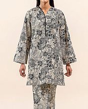 Beechtree Ivory/Black Lawn Suit (2 pcs)- Pakistani Designer Lawn Suits