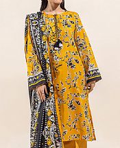 Beechtree Mustard Lawn Suit (2 pcs)- Pakistani Designer Lawn Suits