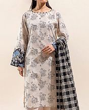 Beechtree Ivory/Black Lawn Suit (2 Pcs)- Pakistani Lawn Dress