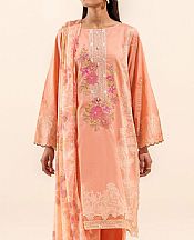 Beechtree Dark Salmon Lawn Suit- Pakistani Lawn Dress