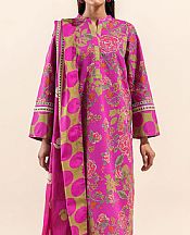 Beechtree Deep Cerise Pink Lawn Suit- Pakistani Designer Lawn Suits