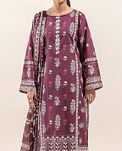 Beechtree Dark Mauve Lawn Suit- Pakistani Lawn Dress