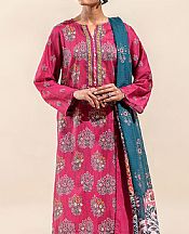 Beechtree Cerise Pink Lawn Suit- Pakistani Designer Lawn Suits