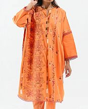 Mango Orange Cambric Suit (2 Pcs)- Pakistani Winter Clothing