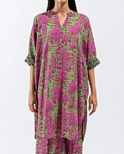 Violet/Green Linen Suit (2 Pcs)