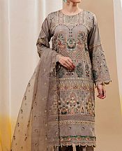 Beechtree Grey Organza Suit- Pakistani Designer Lawn Suits