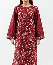 Maroon Khaddar Suit (2 Pcs)- Pakistani Winter Dress