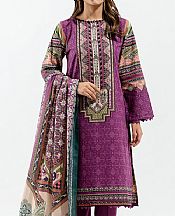 Beechtree Plum Khaddar Suit- Pakistani Winter Dress