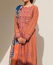 Rust Cambric Suit- Pakistani Winter Dress