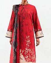 Scarlet Khaddar Suit- Pakistani Winter Clothing