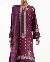 Beechtree Plum Khaddar Suit- Pakistani Winter Clothing