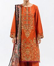 Beechtree Bright Orange Naps Suit- Pakistani Winter Dress