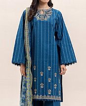 Beechtree Denim Blue Lawn Suit (2 pcs)- Pakistani Lawn Dress