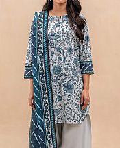 Beechtree Light Grey Lawn Suit- Pakistani Designer Lawn Suits