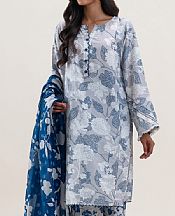 Beechtree Grey/Blue Lawn Suit- Pakistani Lawn Dress