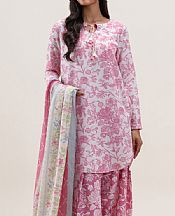 Beechtree Off White/Pink Lawn Suit- Pakistani Lawn Dress