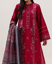 Beechtree Vivid Burgundy Lawn Suit- Pakistani Lawn Dress