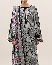 Black/Off White Lawn Suit