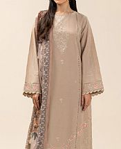 Beechtree Beige Lawn Suit ( 2 pcs)- Pakistani Lawn Dress