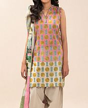 Pink/Beige Lawn Suit