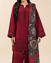 Wine Red Lawn Suit