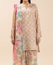 Ivory/Cavern Pink Lawn Suit