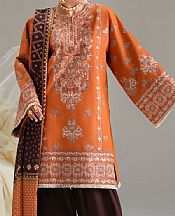 Bin Ilyas Orange Lawn Suit- Pakistani Designer Lawn Suits