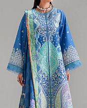 Bin Ilyas Turquoise/Blue  Lawn Suit- Pakistani Lawn Dress