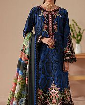 Bin Ilyas Navy Blue Lawn Suit- Pakistani Lawn Dress