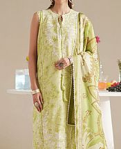 Bin Ilyas Lime Green Lawn Suit- Pakistani Designer Lawn Suits