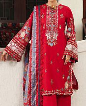 Bin Ilyas Red Lawn Suit- Pakistani Designer Lawn Suits