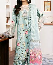 Bin Ilyas Turquoise Lawn Suit- Pakistani Designer Lawn Suits