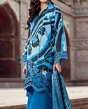 Bin Ilyas Black/Blue Lawn Suit- Pakistani Lawn Dress