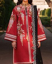 Bin Ilyas Red Lawn Suit- Pakistani Lawn Dress