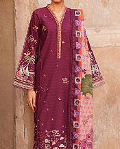 Bin Ilyas Wine Red Lawn Suit- Pakistani Designer Lawn Suits