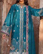 Bin Ilyas Denim Blue Lawn Suit- Pakistani Designer Lawn Suits