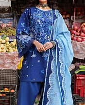 Bin Ilyas Blue Lawn Suit- Pakistani Designer Lawn Suits