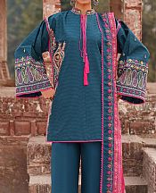 Bin Ilyas Teal Lawn Suit- Pakistani Lawn Dress