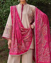 Bin Ilyas Ivory Lawn Suit- Pakistani Designer Lawn Suits