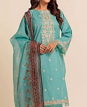 Bonanza Turquoise Cambric Suit- Pakistani Lawn Dress