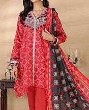 Red Khaddar Suit- Pakistani Winter Dress