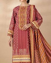 Pastel Red Khaddar Suit- Pakistani Winter Clothing