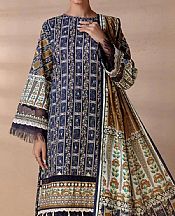 Navy Blue Khaddar Suit- Pakistani Winter Clothing