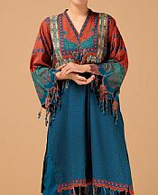 Bonanza Denim Blue Lawn Suit (2 pcs)- Pakistani Lawn Dress