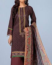 Bonanza Wine Lawn Suit- Pakistani Lawn Dress