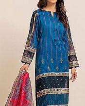 Bonanza Denim Blue Lawn Suit- Pakistani Lawn Dress